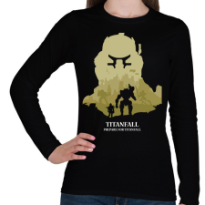 PRINTFASHION Titanfall - Női hosszú ujjú póló - Fekete női póló