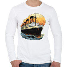 PRINTFASHION Titanic az óceánjáró - Férfi hosszú ujjú póló - Fehér férfi póló