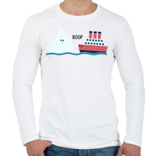 PRINTFASHION Titanic boop - Férfi hosszú ujjú póló - Fehér férfi póló