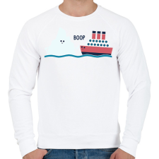 PRINTFASHION Titanic boop - Férfi pulóver - Fehér férfi pulóver, kardigán