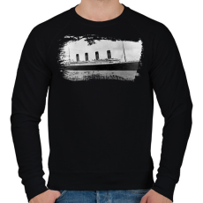 PRINTFASHION Titanic hajó - Férfi pulóver - Fekete