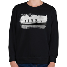 PRINTFASHION Titanic hajó - Gyerek pulóver - Fekete