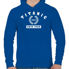 PRINTFASHION titanic-swim-team-white - Férfi kapucnis pulóver - Királykék férfi pulóver, kardigán