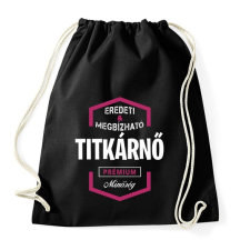 PRINTFASHION Titkárnő prémium minőség - Sportzsák, Tornazsák - Fekete tornazsák