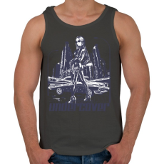 PRINTFASHION Titkos - Férfi atléta - Sötétszürke