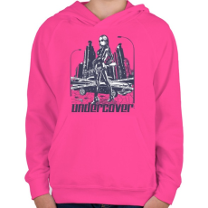 PRINTFASHION Titkos - Gyerek kapucnis pulóver - Fukszia