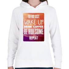 PRINTFASHION To do list - Női kapucnis pulóver - Fehér női pulóver, kardigán