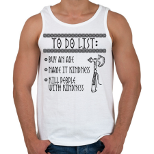 PRINTFASHION To do list - viking - Férfi atléta - Fehér atléta, trikó