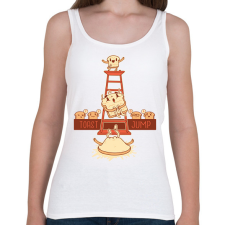 PRINTFASHION Toast magasugrás - Női atléta - Fehér női trikó