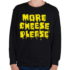 PRINTFASHION Több sajtot! - Gyerek pulóver - Fekete gyerek pulóver, kardigán