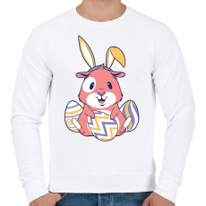 PRINTFASHION Tojásvadászat  - Férfi pulóver - Fehér
