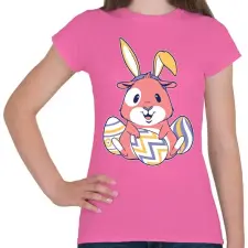 PRINTFASHION Tojásvadászat  - Női póló - Rózsaszín női póló