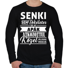 PRINTFASHION Tökéletes APA - Férfi hosszú ujjú póló - Fekete férfi póló