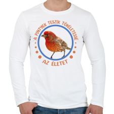 PRINTFASHION Tökéletes élet - Pinty - Férfi hosszú ujjú póló - Fehér férfi póló