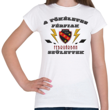 PRINTFASHION Tökéletes férfi február - Női póló - Fehér női póló