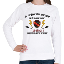 PRINTFASHION Tökéletes férfi február - Női pulóver - Fehér női pulóver, kardigán