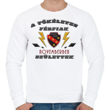 PRINTFASHION Tökéletes férfi november - Férfi pulóver - Fehér férfi pulóver, kardigán