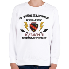 PRINTFASHION Tökéletes férjek november - Gyerek pulóver - Fehér gyerek pulóver, kardigán