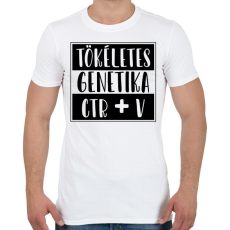 PRINTFASHION Tökéletes genetika Ctr+V - Férfi póló - Fehér