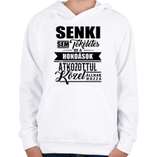 PRINTFASHION Tökéletes Hondások - Gyerek kapucnis pulóver - Fehér gyerek pulóver, kardigán