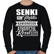 PRINTFASHION Tökéletes kamionos - Férfi pulóver - Fekete