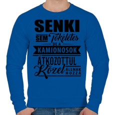 PRINTFASHION Tökéletes kamionos - Férfi pulóver - Királykék