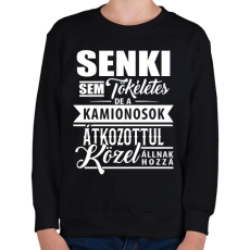 PRINTFASHION Tökéletes kamionos - Gyerek pulóver - Fekete