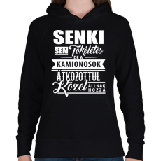 PRINTFASHION Tökéletes kamionos - Női kapucnis pulóver - Fekete