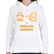 PRINTFASHION Tökéletes kombináció - Női kapucnis pulóver - Fehér női pulóver, kardigán