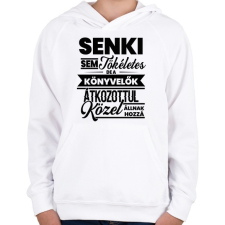 PRINTFASHION Tökéletes könyvelő - Gyerek kapucnis pulóver - Fehér gyerek pulóver, kardigán