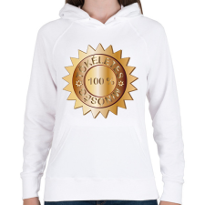 PRINTFASHION Tökeletes minőség - Női kapucnis pulóver - Fehér női pulóver, kardigán