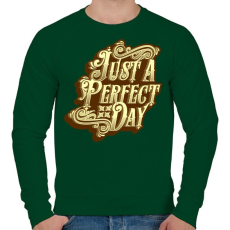PRINTFASHION Tökéletes nap - Férfi pulóver - Sötétzöld