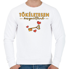 PRINTFASHION Tökéletesen összeillünk 2 - Páros póló - Férfi pulóver - Fehér férfi pulóver, kardigán
