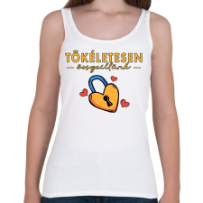 PRINTFASHION Tökéletesen összeillünk - Páros póló - Női atléta - Fehér női trikó