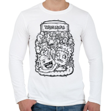 PRINTFASHION Tökfej - Férfi hosszú ujjú póló - Fehér férfi póló