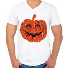PRINTFASHION Töki - Férfi V-nyakú póló - Fehér férfi póló