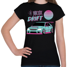 PRINTFASHION Tokyo drift - Női póló - Fekete