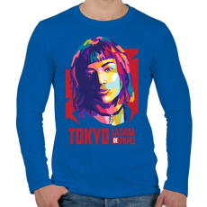 PRINTFASHION TOKYO - Férfi hosszú ujjú póló - Királykék