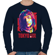 PRINTFASHION TOKYO - Férfi pulóver - Sötétkék