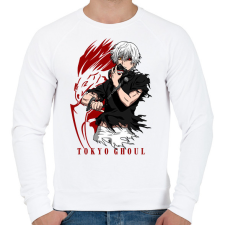 PRINTFASHION Tokyo Ghoul - Férfi pulóver - Fehér férfi pulóver, kardigán