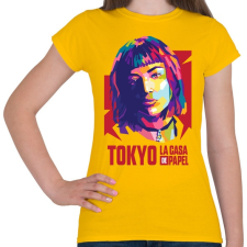 PRINTFASHION TOKYO - Női póló - Sárga női póló