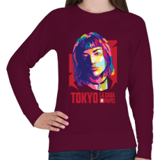 PRINTFASHION TOKYO - Női pulóver - Bordó