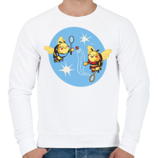 PRINTFASHION Tollasozó méhecskék - Férfi pulóver - Fehér férfi pulóver, kardigán