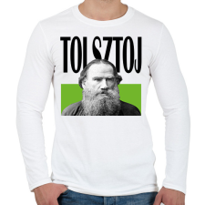 PRINTFASHION Tolsztoj - Önarckép - Férfi hosszú ujjú póló - Fehér férfi póló