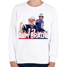 PRINTFASHION Tom Brady - Gyerek pulóver - Fehér