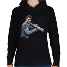 PRINTFASHION Tom Cruise - Női kapucnis pulóver - Fekete női pulóver, kardigán