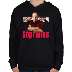 PRINTFASHION Tony Soprano - Gyerek kapucnis pulóver - Fekete