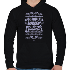 PRINTFASHION too cute - Férfi kapucnis pulóver - Fekete