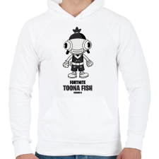 PRINTFASHION Toona Fish - Fortnite Season 8 - Férfi kapucnis pulóver - Fehér férfi pulóver, kardigán