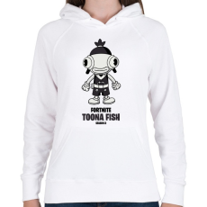 PRINTFASHION Toona Fish - Fortnite Season 8 - Női kapucnis pulóver - Fehér